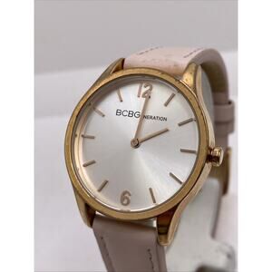 Bcb Generation Womens Rose Gold Pink Band Watch New Battery